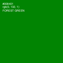 #008401 - Forest Green Color Image